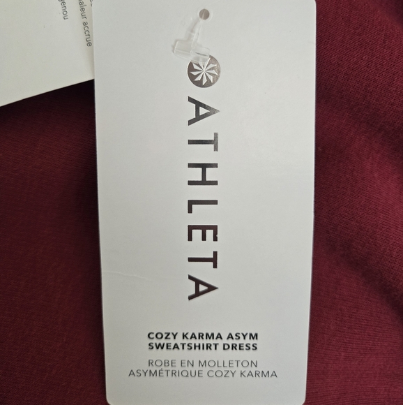 NWT ATHLETA Cozy Karma Asym Sweatshirt Dress Size 1X - Picture 5 of 6